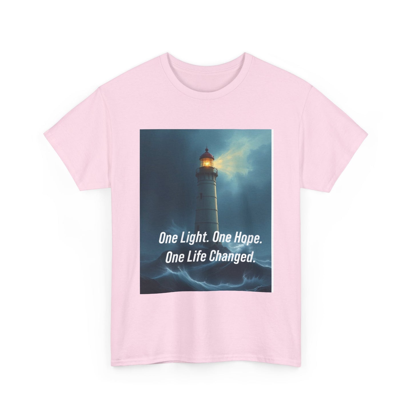 Lighthouse Tee — "One Light. One Hope. One Life Changed." Inspirational Graphic T-Shirt
