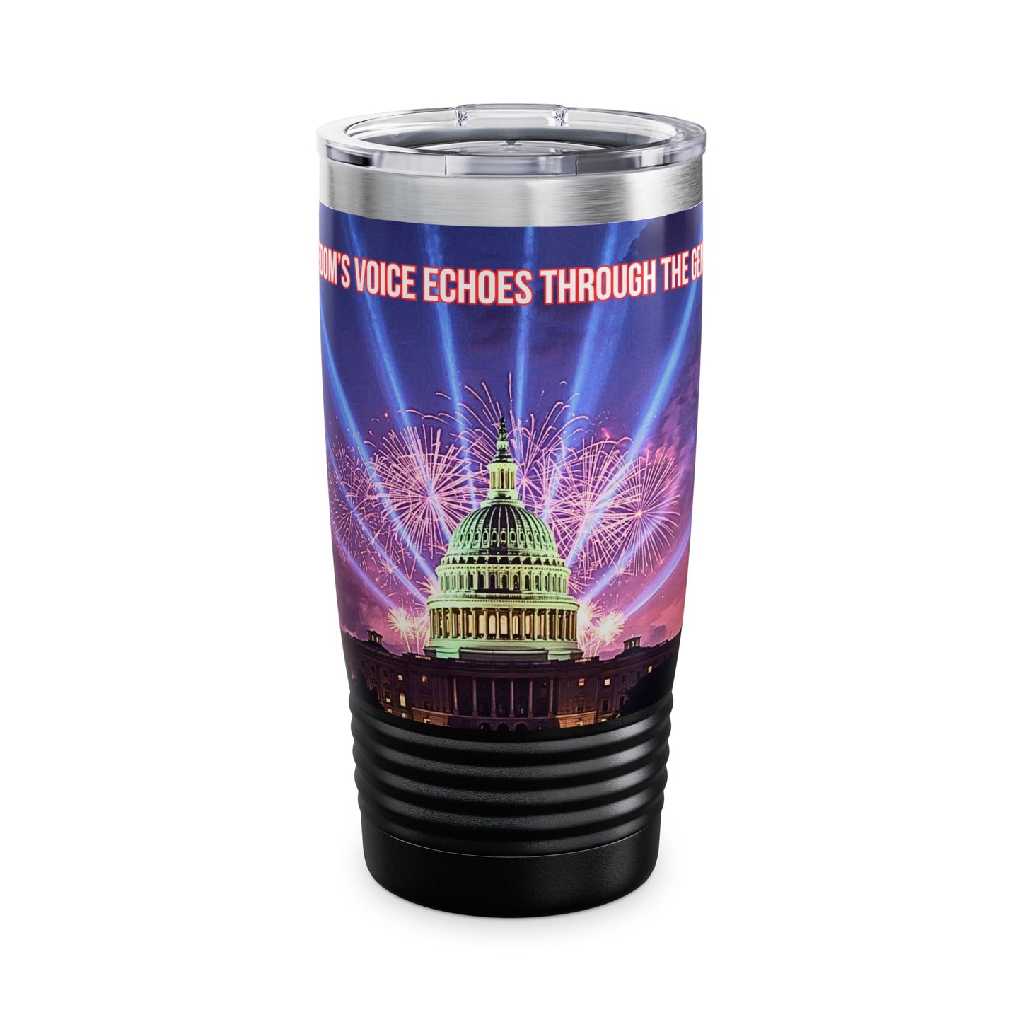 20oz Ringneck Tumbler — Capitol Fireworks Design (“Where Freedom’s Voice Echoes Through the Night”)