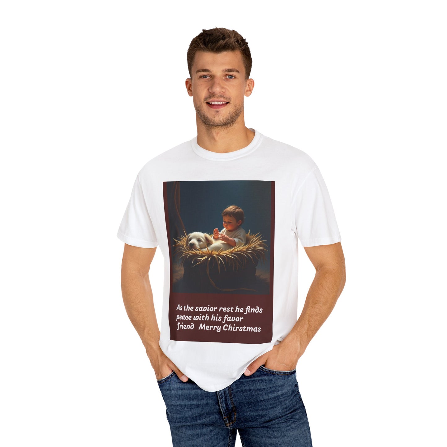 Unisex Christmas T-Shirt, Holiday Spirit Tee, Cozy Garment-Dyed Top, Festive Gift, Seasonal Wear