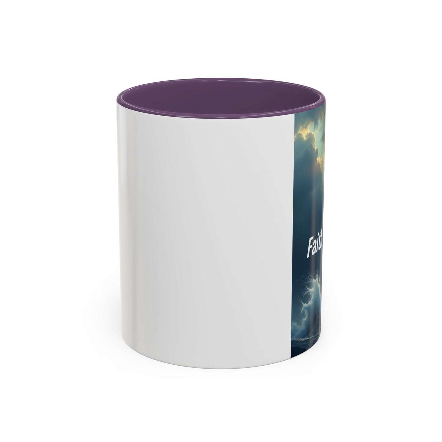 Faith Through the Storm Lighthouse Coffee Mug - Inspirational Ceramic Accent Mug