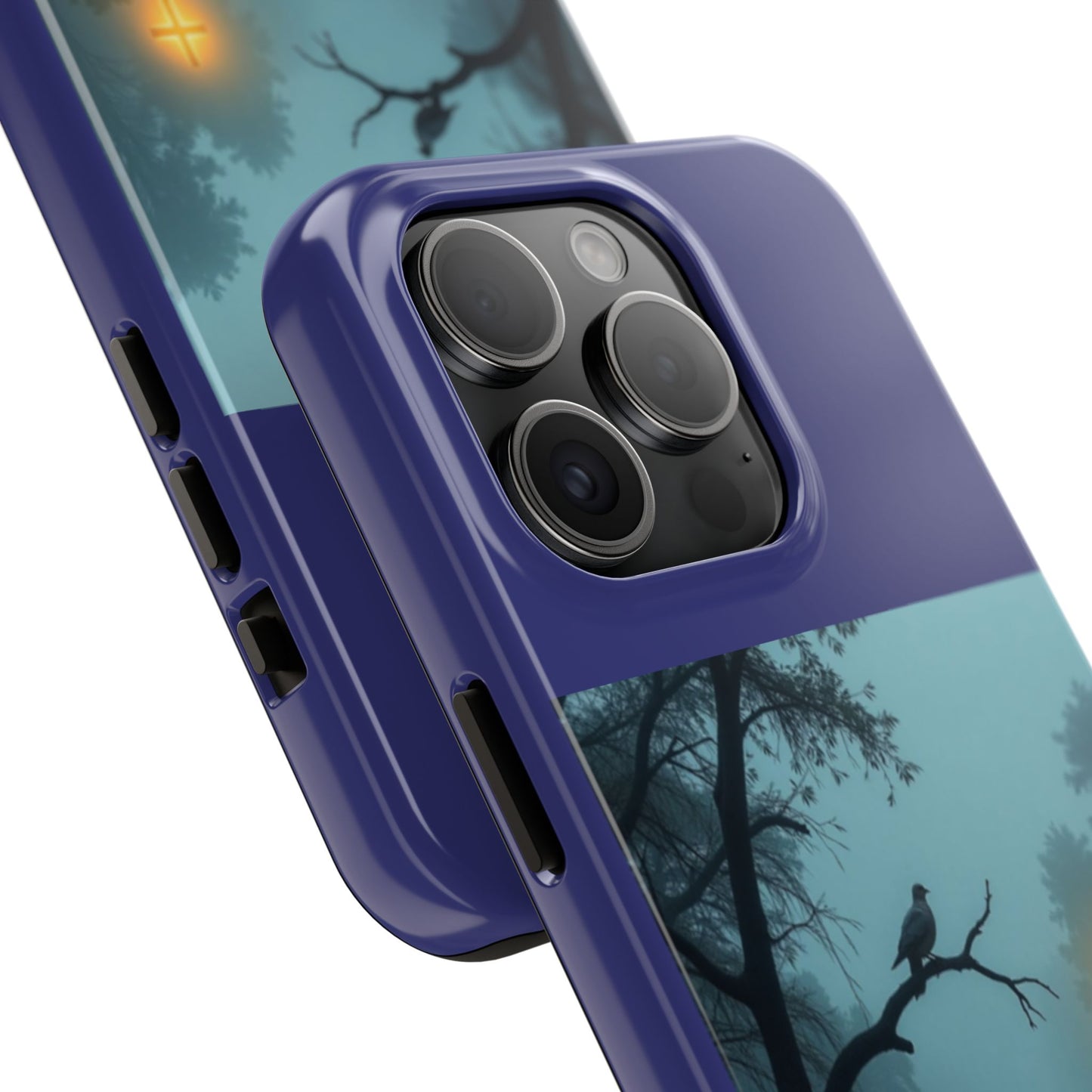 Tough Phone Case — 'In the stillness of the night the Bayou whispers his Name' Moody Bayou Cross Design