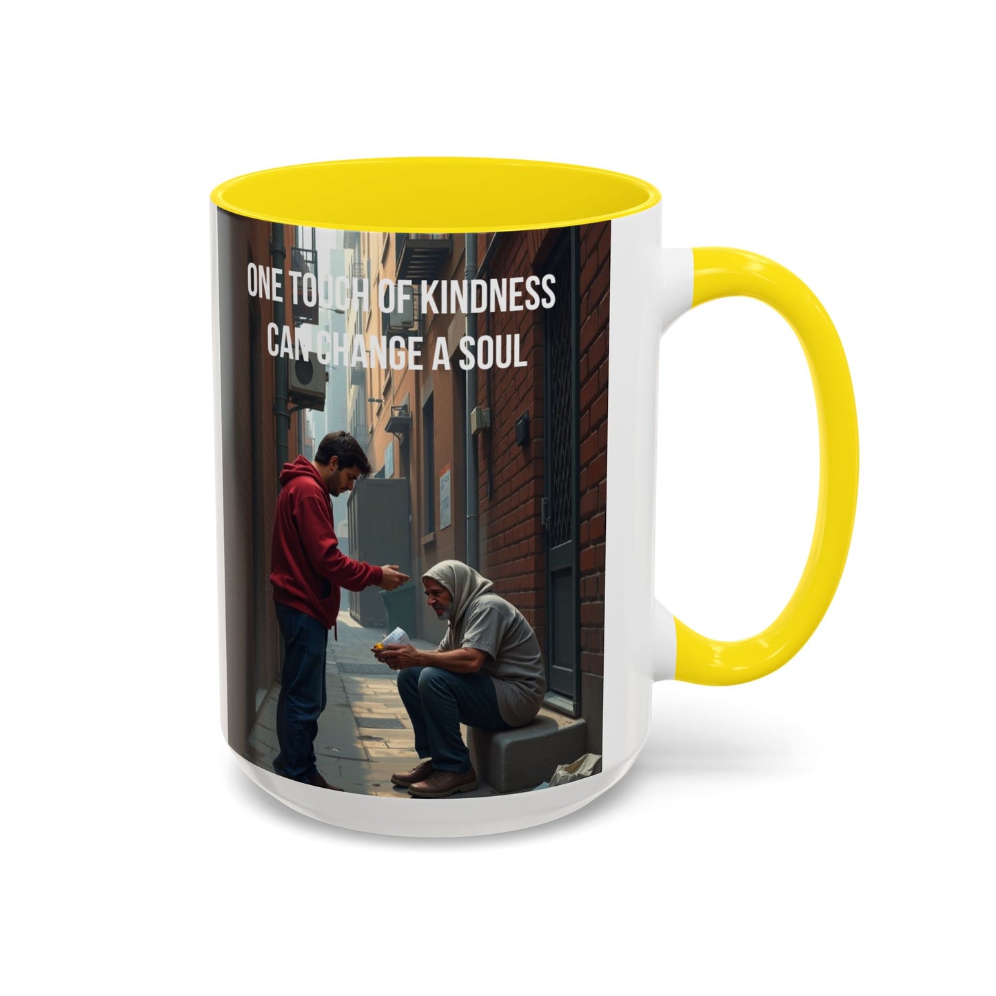 Kindness Quote Coffee Mug – "One Touch of Kindness Can Change a Soul" Accent Mug