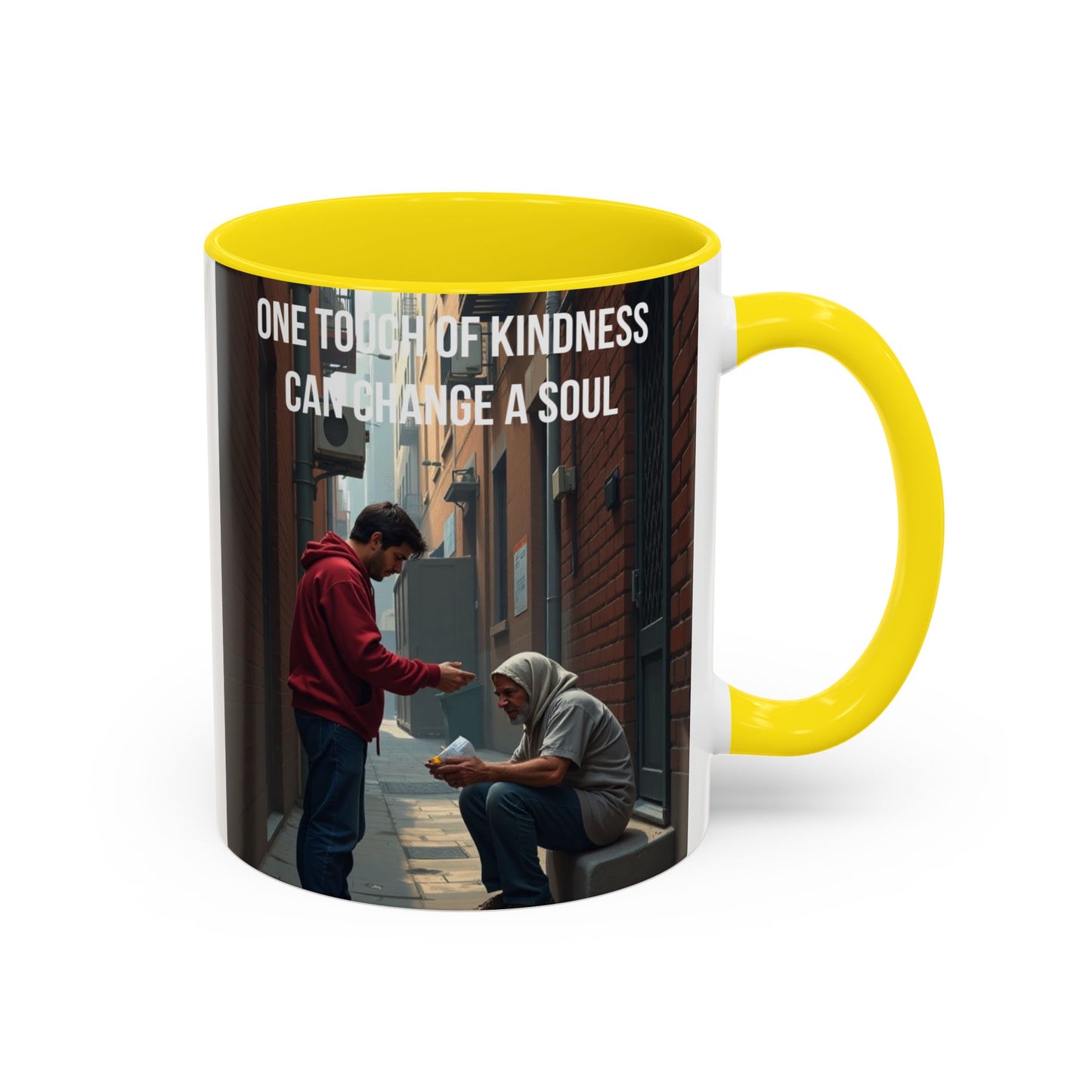 Kindness Quote Coffee Mug – "One Touch of Kindness Can Change a Soul" Accent Mug