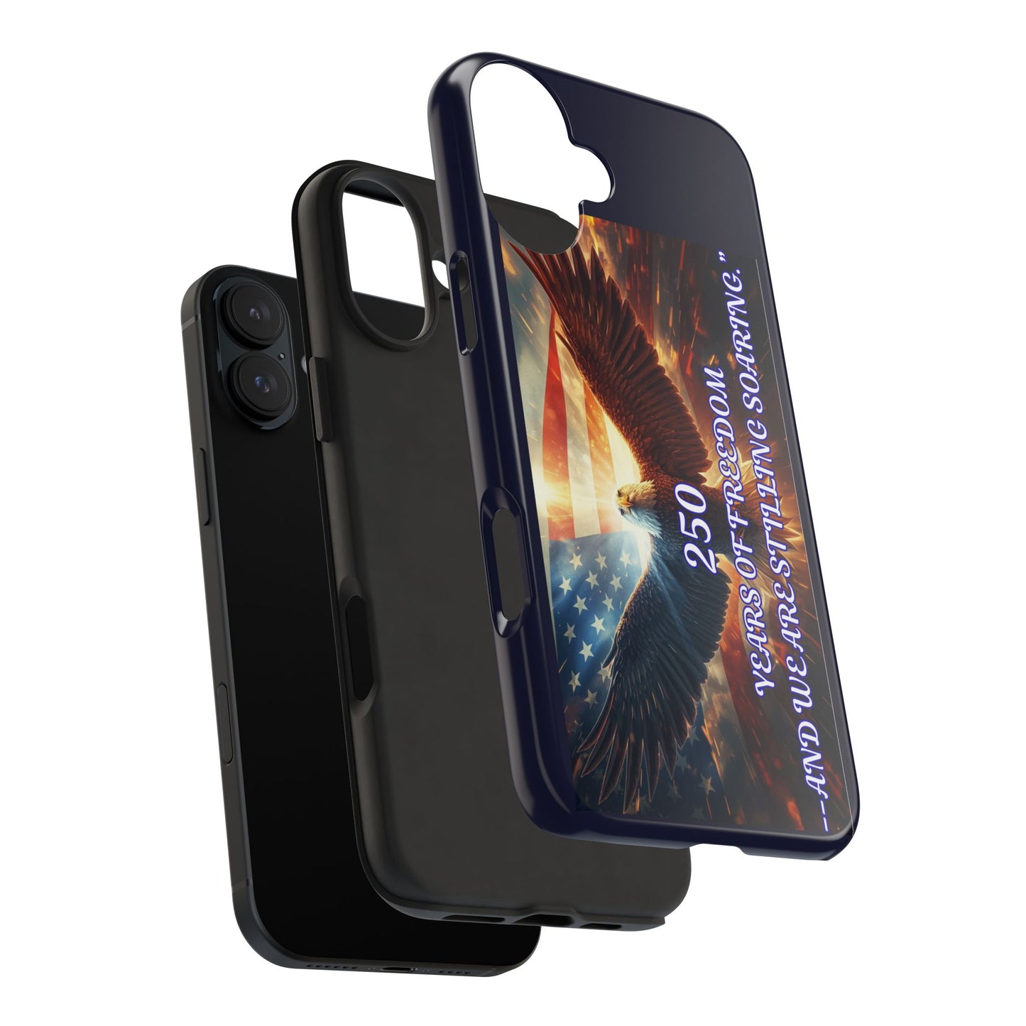Patriotic Eagle Phone Case — "250 Years of Freedom" Durable Protective Case