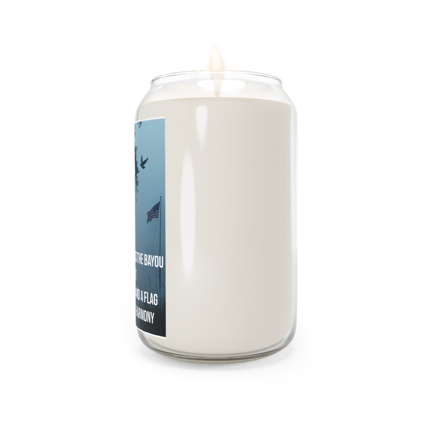 Bayou Cross & Flag Scented Soy Candle — 13.75oz (Peace Comes in Harmony)