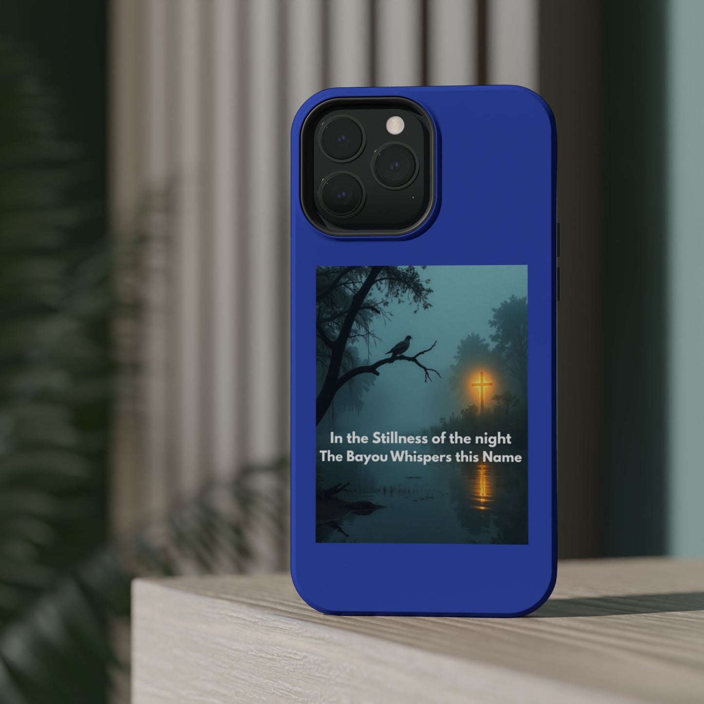 Magnetic Impact-Resistant Phone Case — Bayou Night Scene with Poem