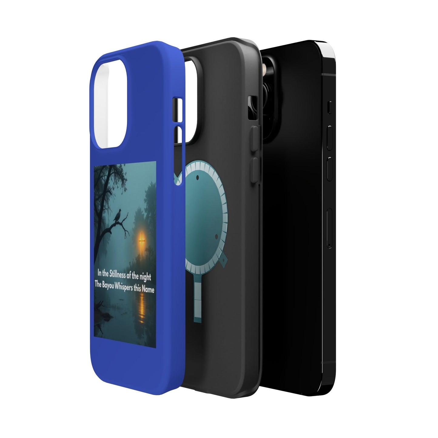 Magnetic Impact-Resistant Phone Case — Bayou Night Scene with Poem