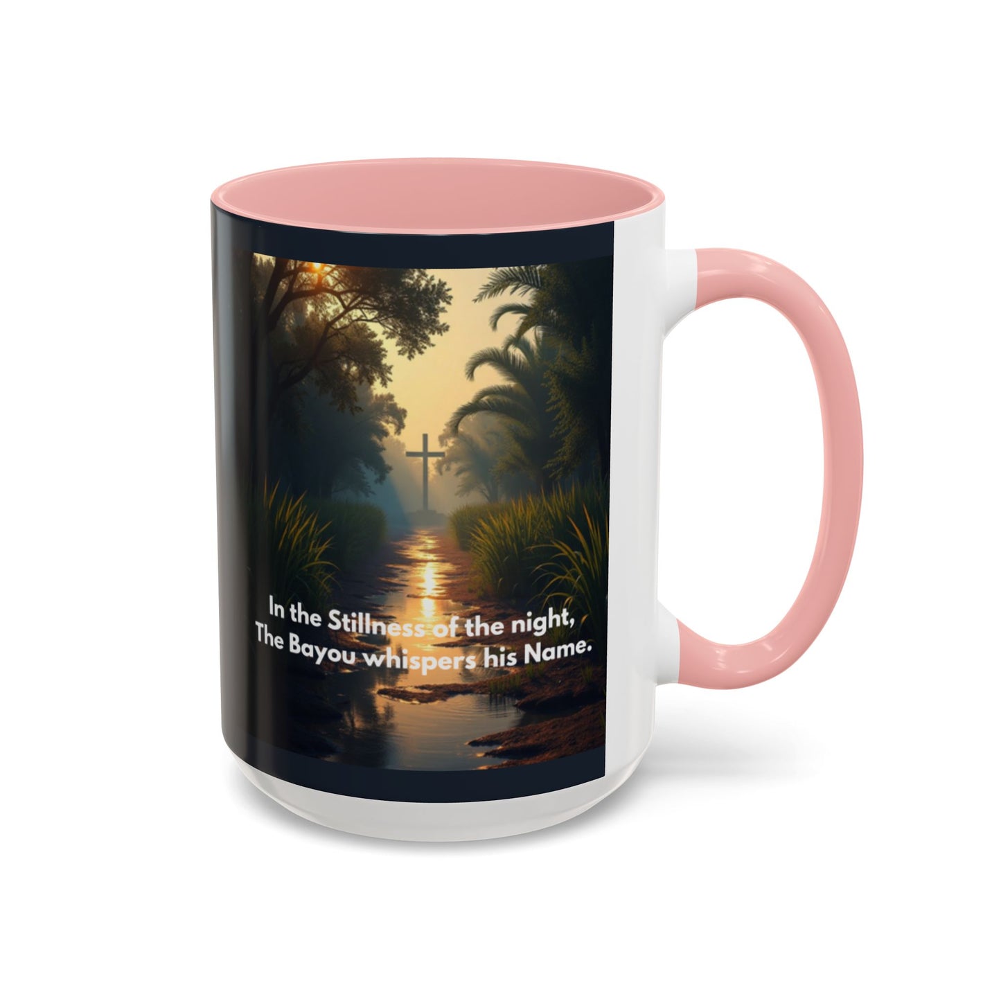 Bayou Night Coffee Mug — 'In the Stillness of the Night, The Bayou Whispers His Name' Accent Mug