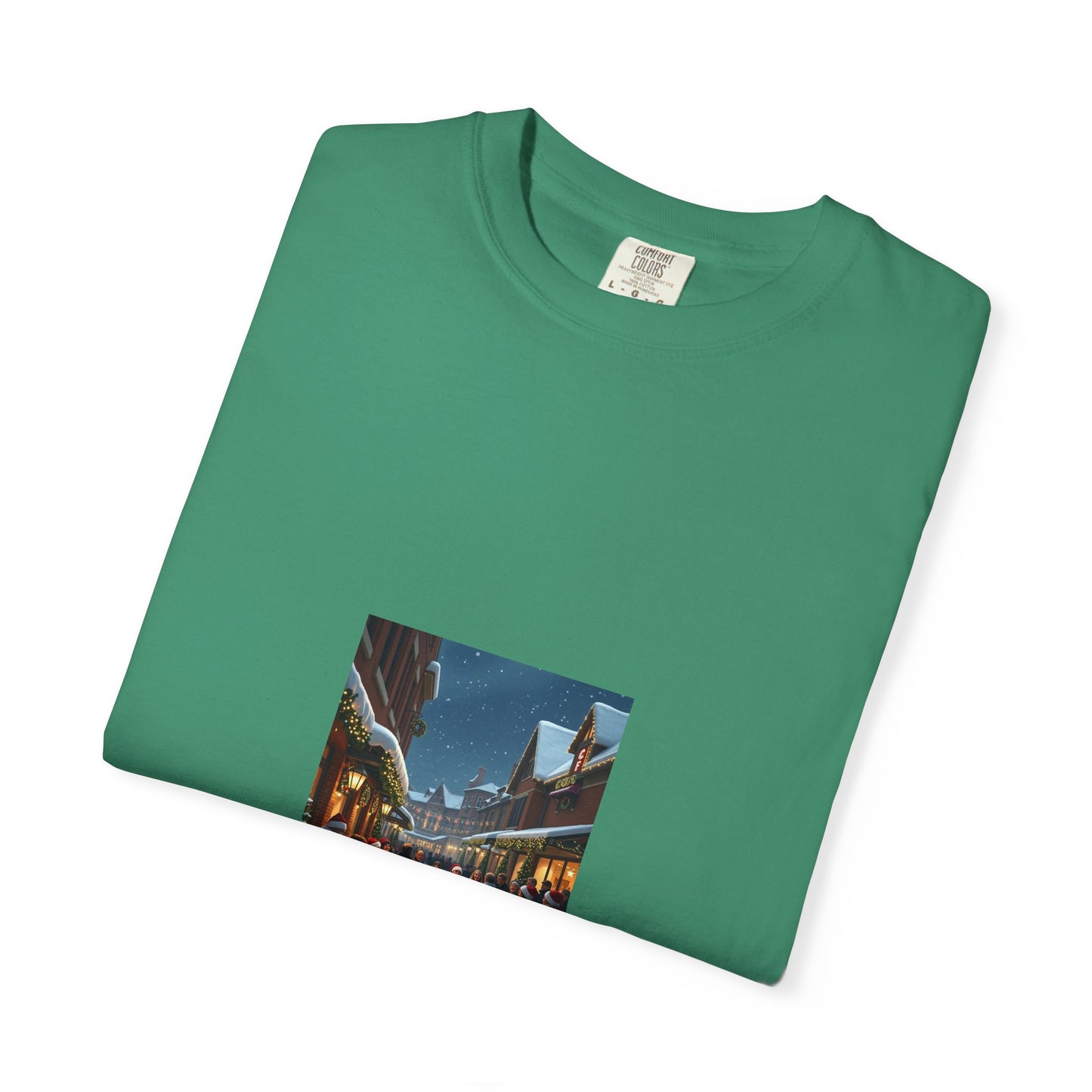 Cozy Winter Scene T-Shirt - Holiday Gift, Casual Wear, Layering Piece, Unisex Tee, Festive Fashion88a
