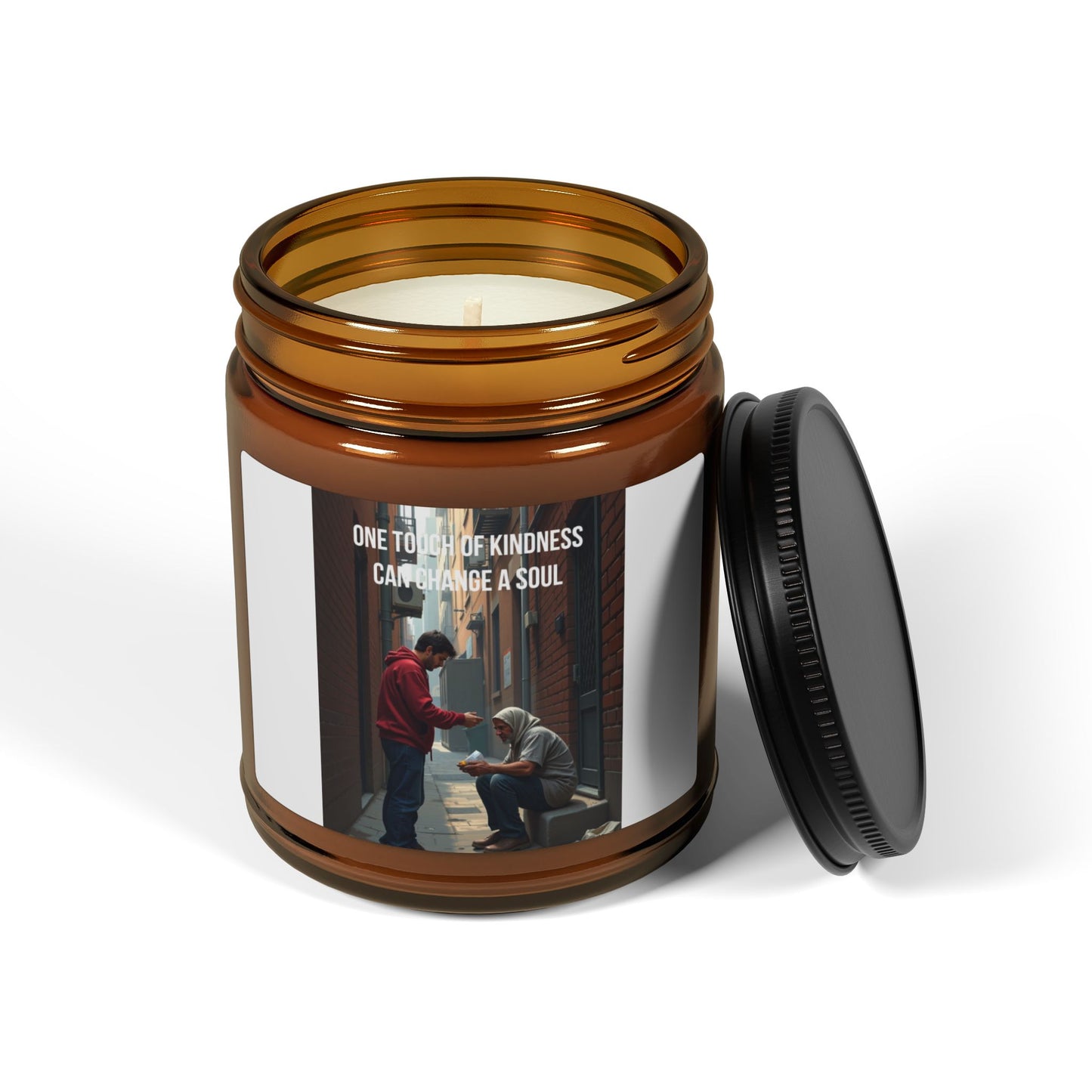 Soy Candle — 'One Act of Kindness' Amber Jar Scented Candle
