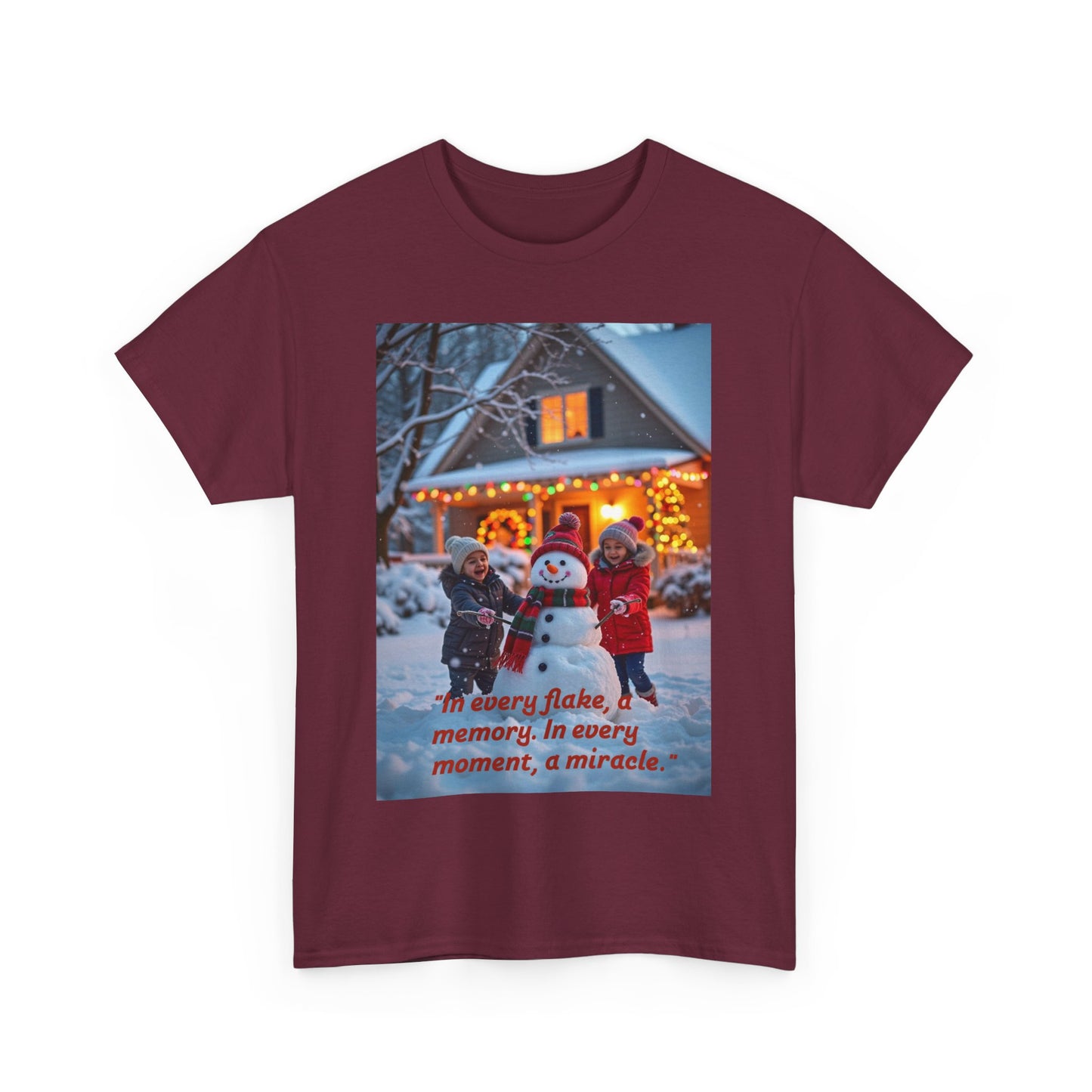 Cozy Winter Tee, Unisex Heavy Cotton T-Shirt, Holiday Memory Shirt, Christmas Gift, Festive Family Wear, Winter Cheer Apparel