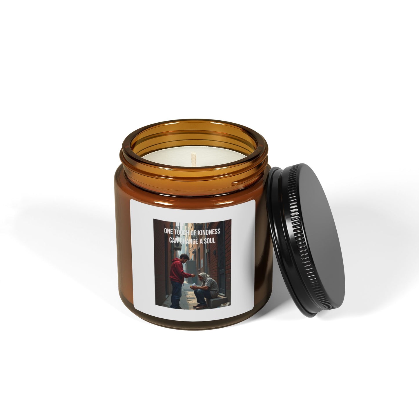 Soy Candle — 'One Act of Kindness' Amber Jar Scented Candle