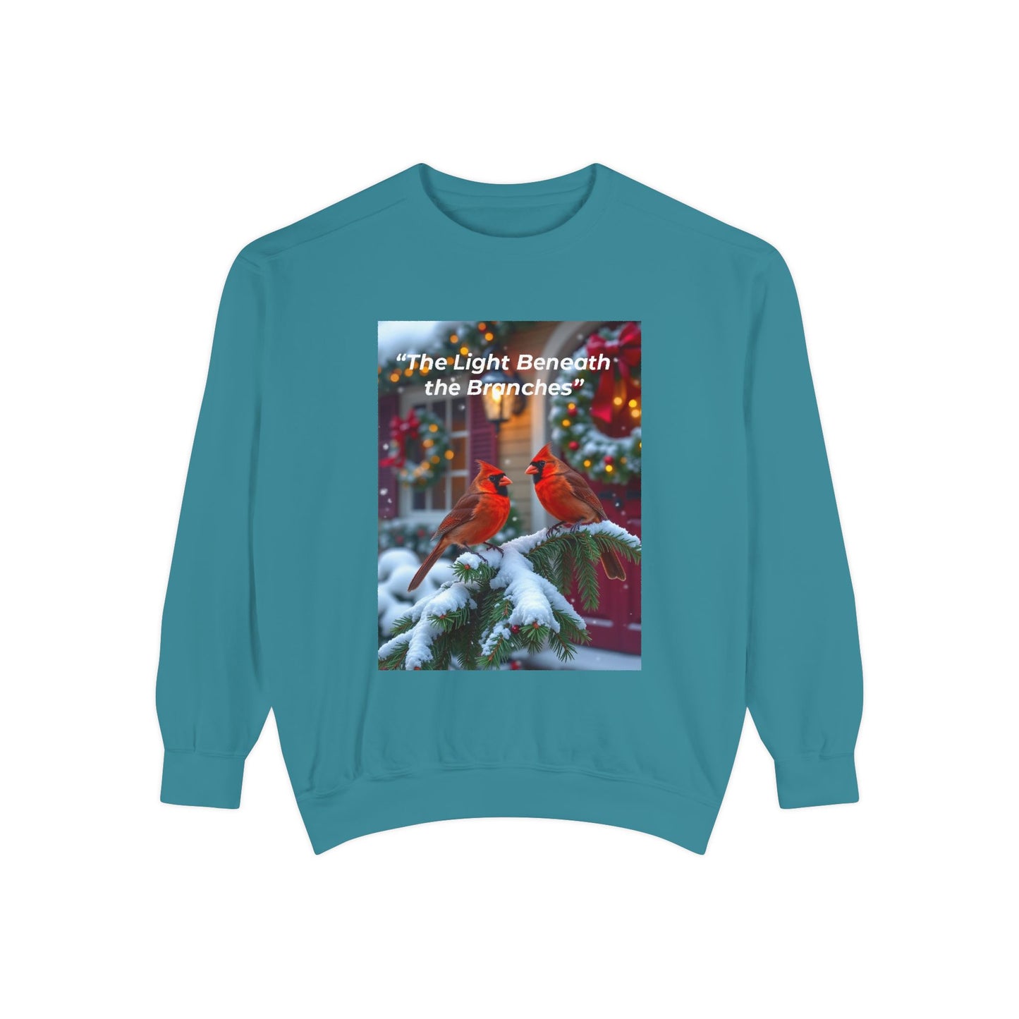 Cozy Holiday Sweatshirt with Cardinals, Christmas Gift, Winter Apparel, Unisex Clothing, Seasonal Fashion