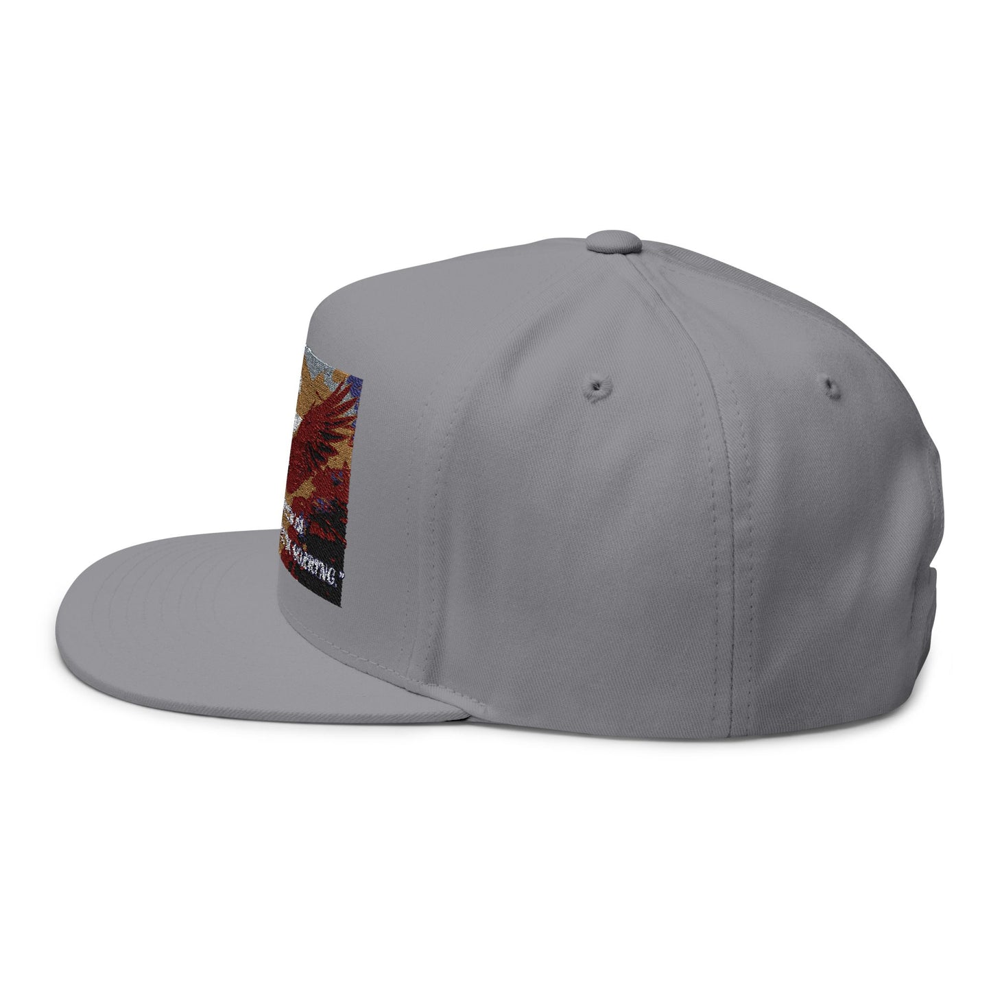 Embroidered Eagle Freedom Flat Bill Cap — "250 Years of Freedom" Patriotic Snapback