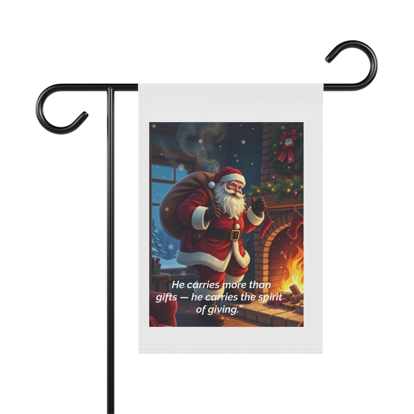 He carries more than gifts, He carries the spirit of giving