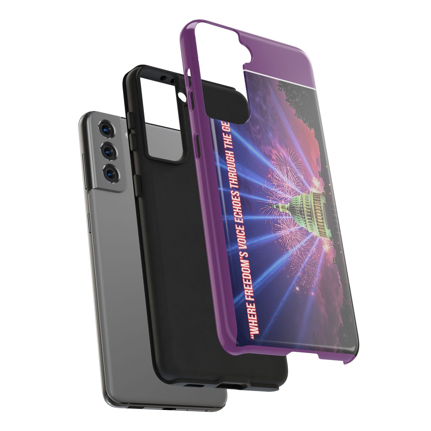 Capitol Fireworks Tough Phone Case — “Where Freedom’s Voice Echoes Through the Generations”