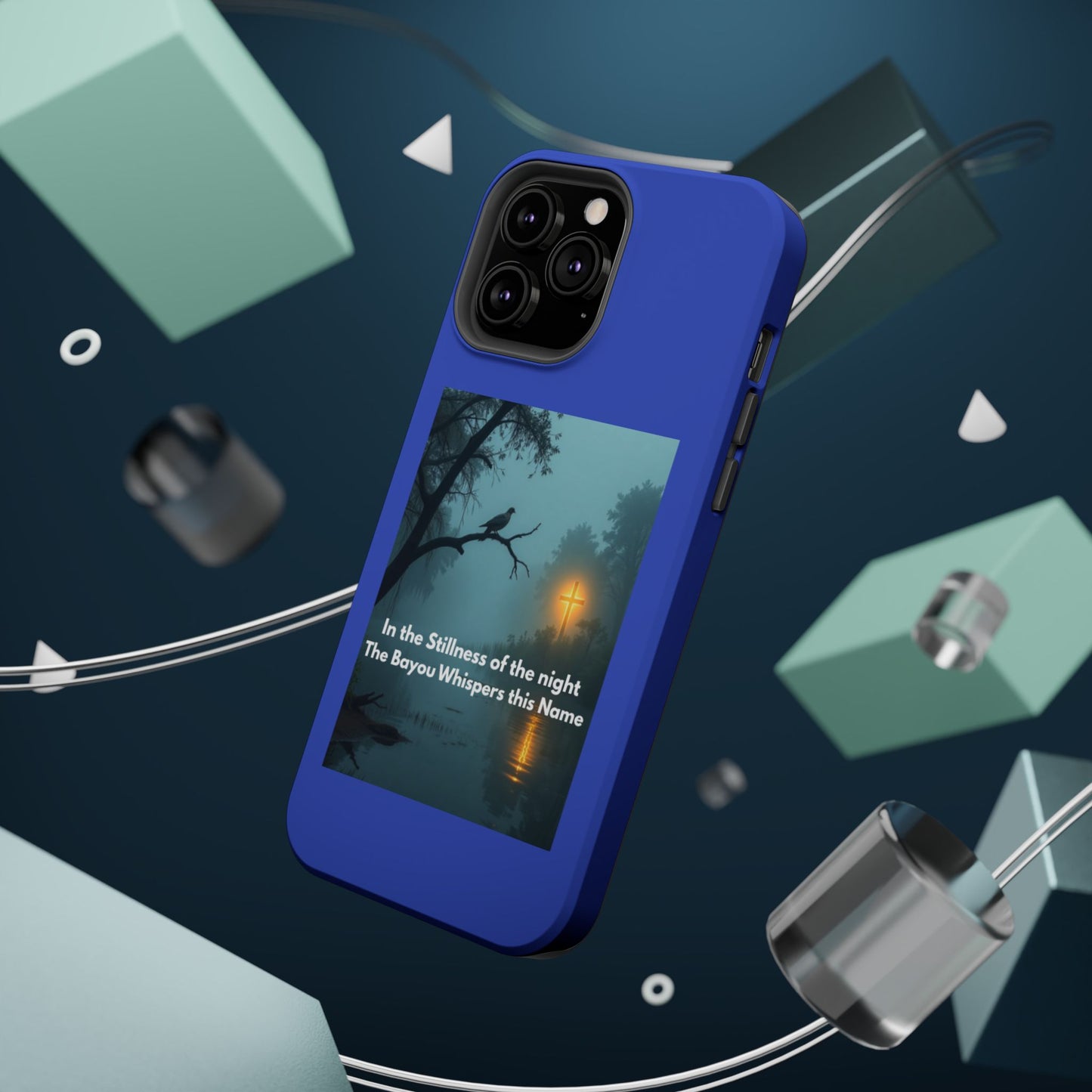 Magnetic Impact-Resistant Phone Case — Bayou Night Scene with Poem