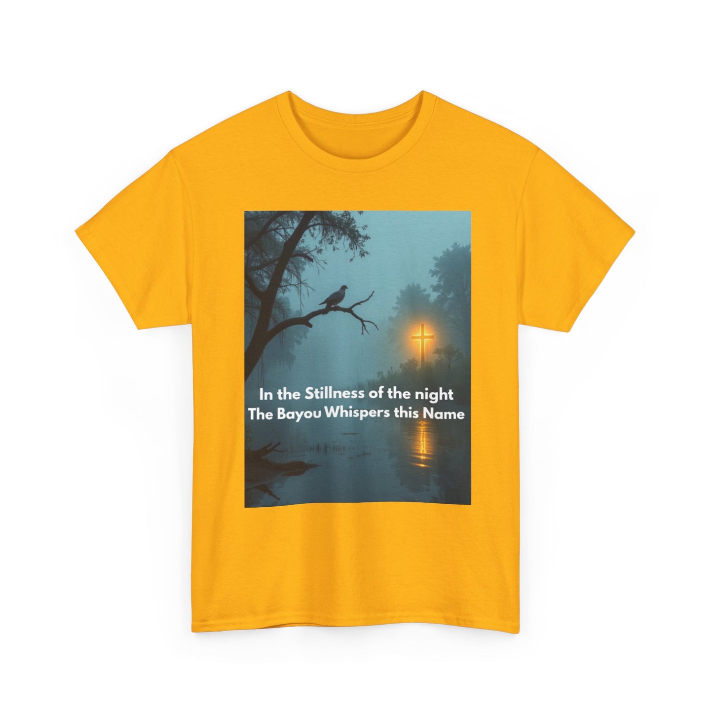 Bayou Night Tee — "In the Stillness of the Night The Bayou Whispers its Name" Graphic Shirt