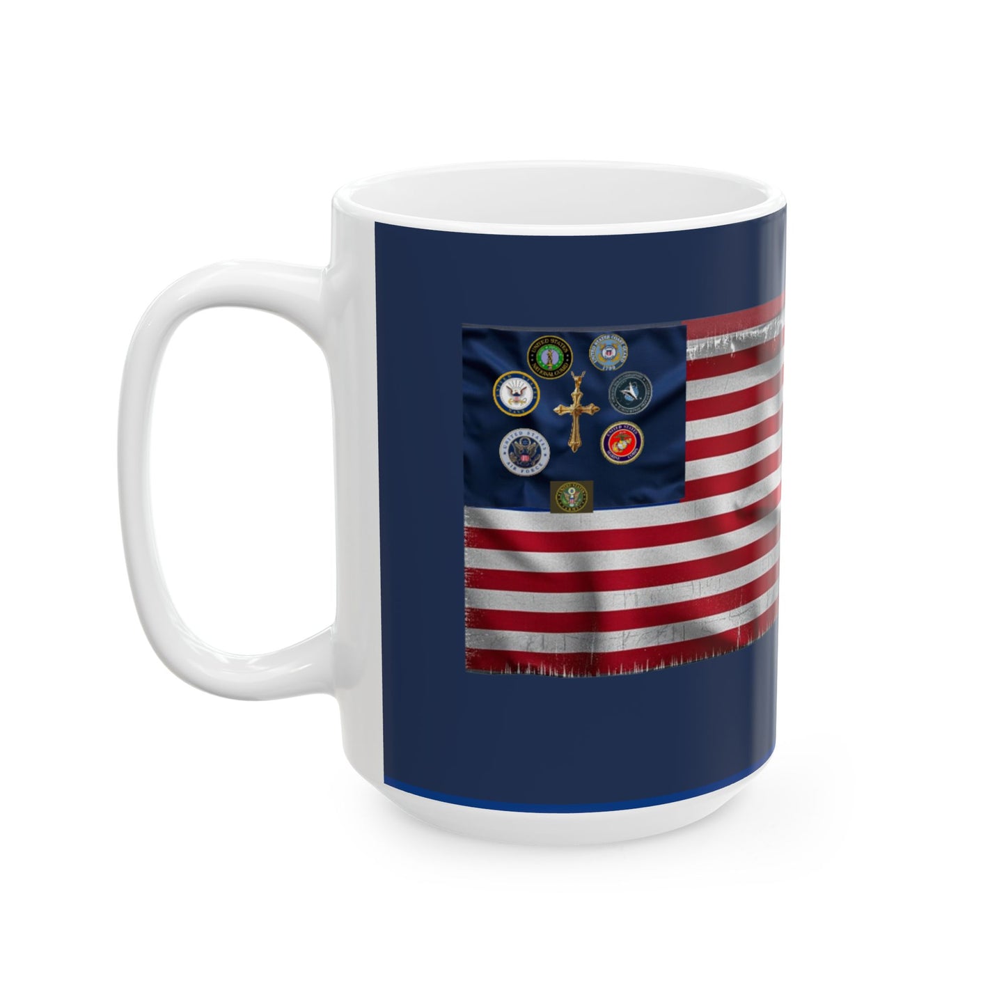 American Flag Sunset Ceramic Mug – Patriotic Coffee Cup (11oz/15oz)