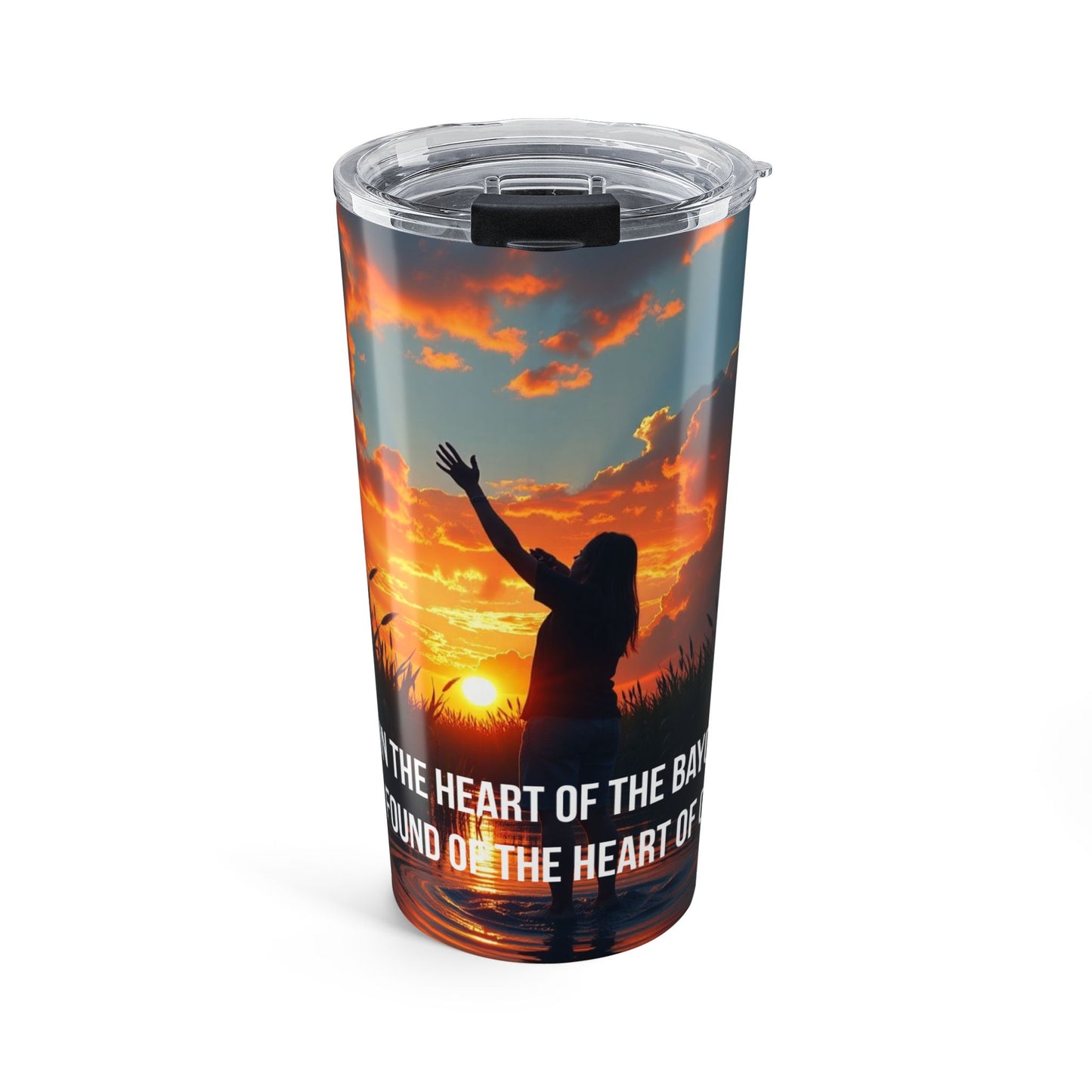 20oz Inspirational Sunset Tumbler — Faith & Gratitude Travel Cup