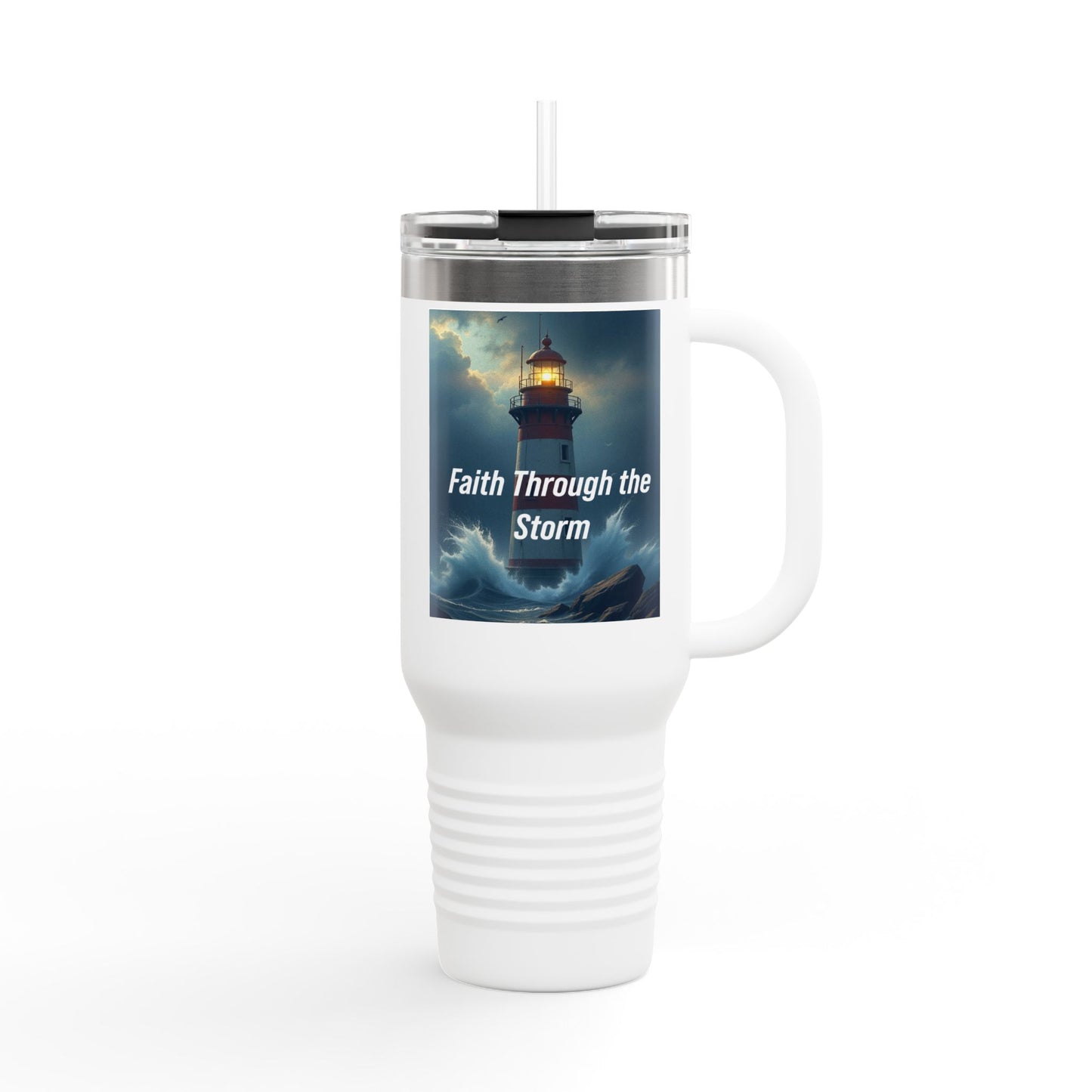 Faith Through the Storm 40oz Insulated Travel Mug