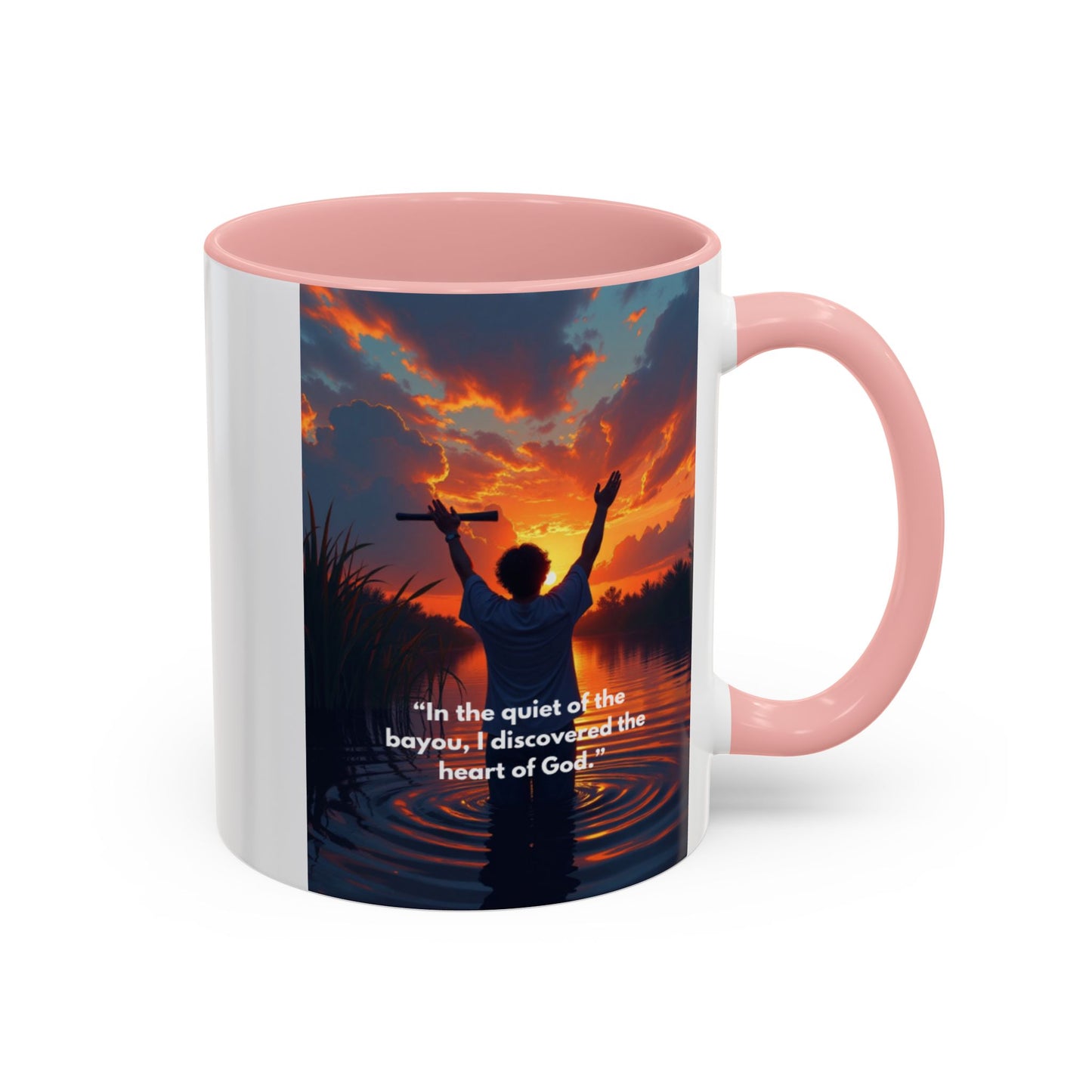 Coffee Mug - "In the Quiet of the Bayou I Discovered the Heart of God" Inspirational Accent Mug