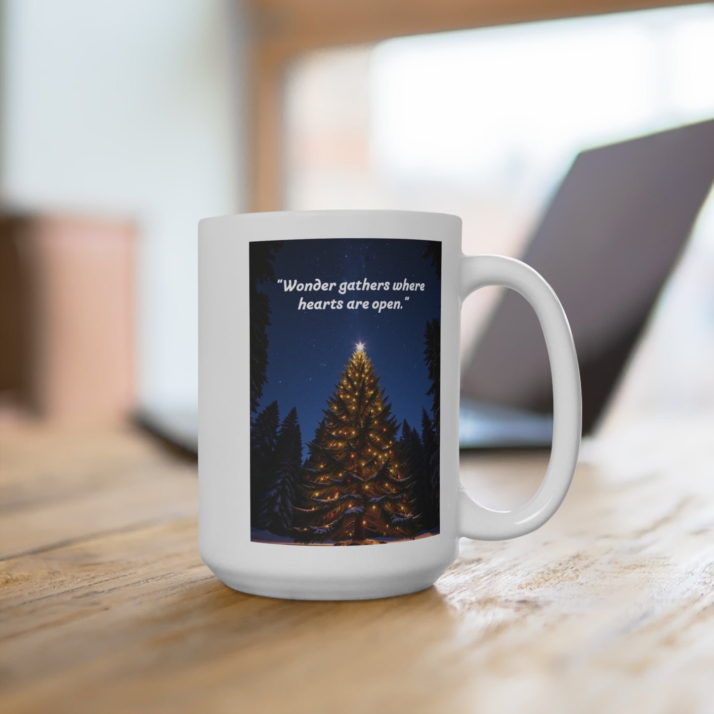 Christmas Mug, 15oz Coffee Cup, Seasonal Drinkware, Holiday Gift, Inspirational Quote, Winter Decor  305