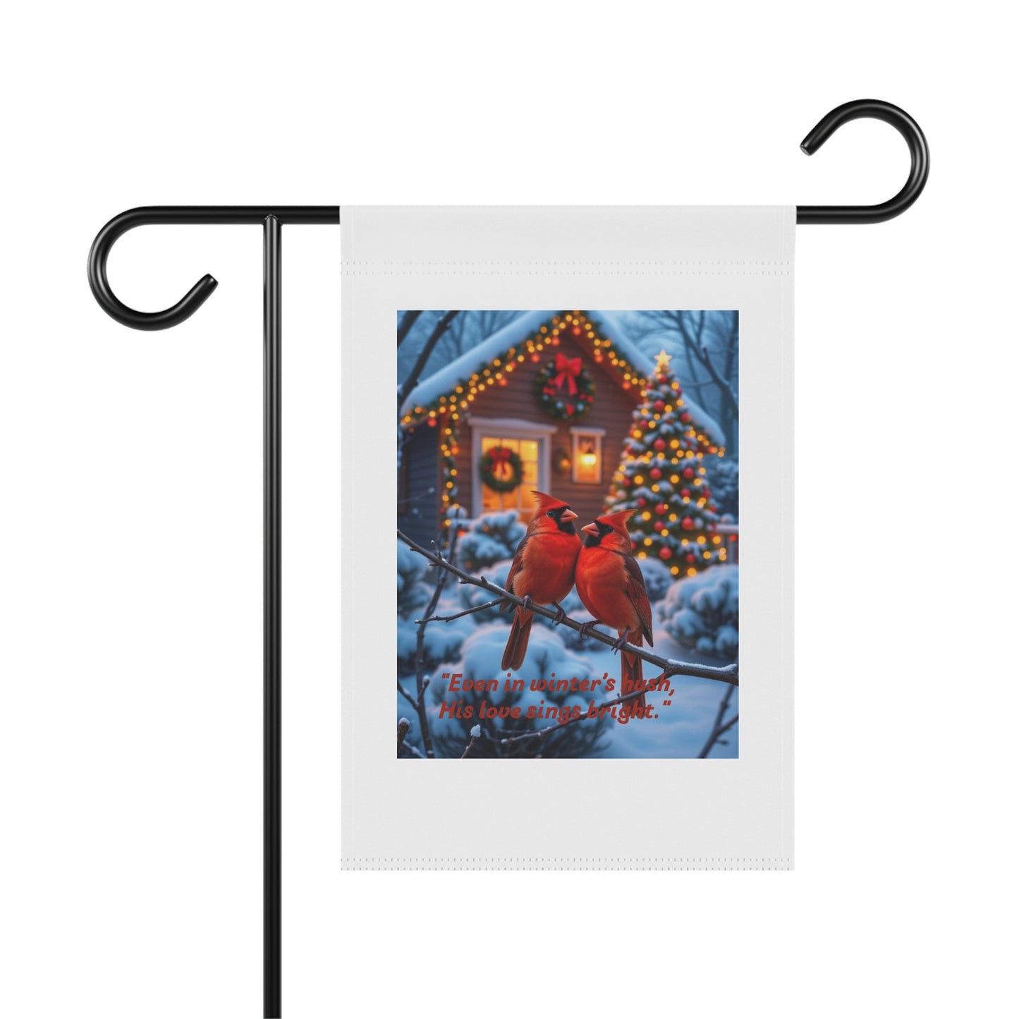 Charming Garden Banner, Winter Decor, Housewarming Gift, Seasonal Garden Flag, Holiday Home Decoration  202