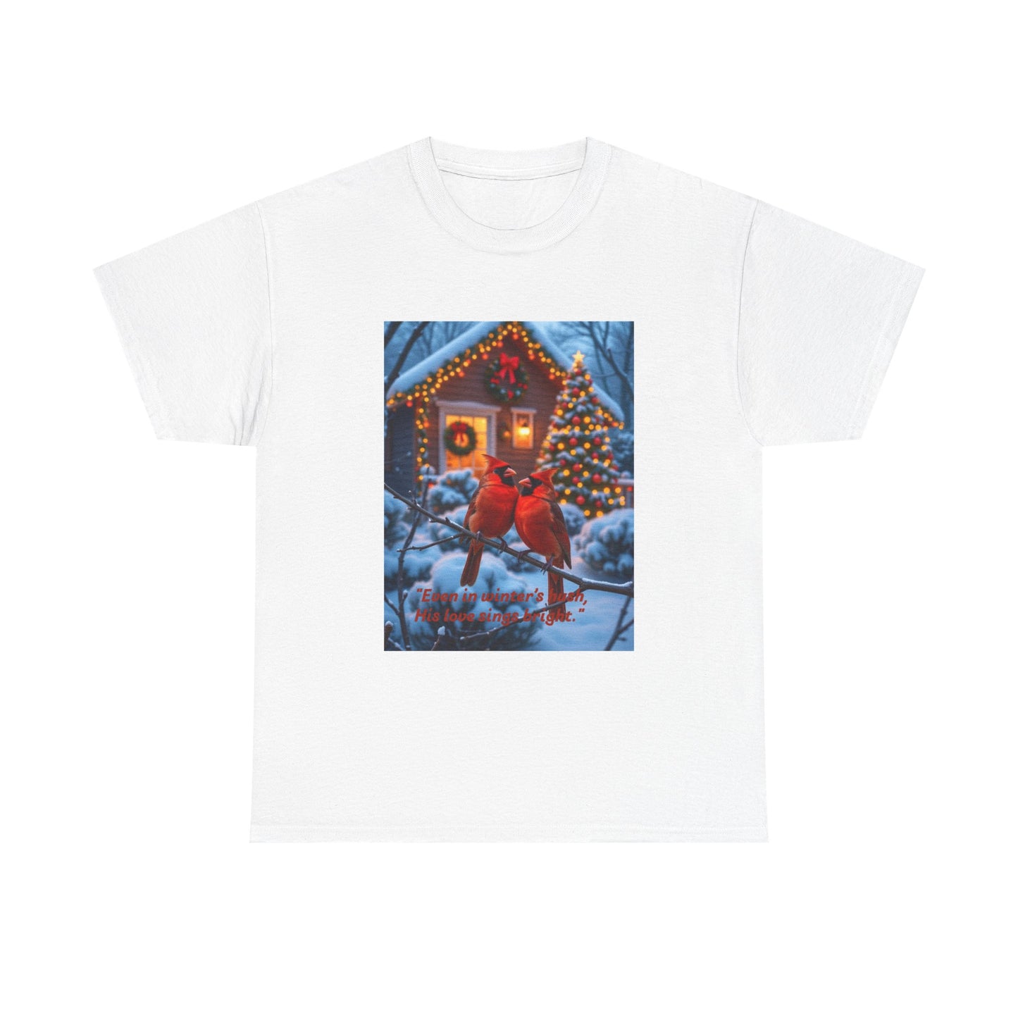 Winter Cardinal Tee, Cozy Holiday Shirt, Unisex Christmas T-shirt, Festive Cotton Top, Nature Lover Gift, Seasonal Apparel