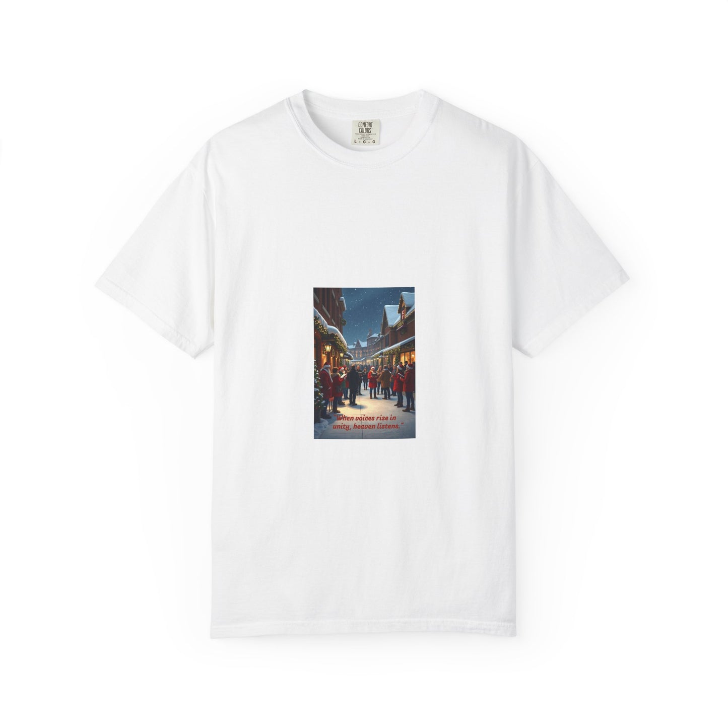 Cozy Winter Scene T-Shirt - Holiday Gift, Casual Wear, Layering Piece, Unisex Tee, Festive Fashion88a