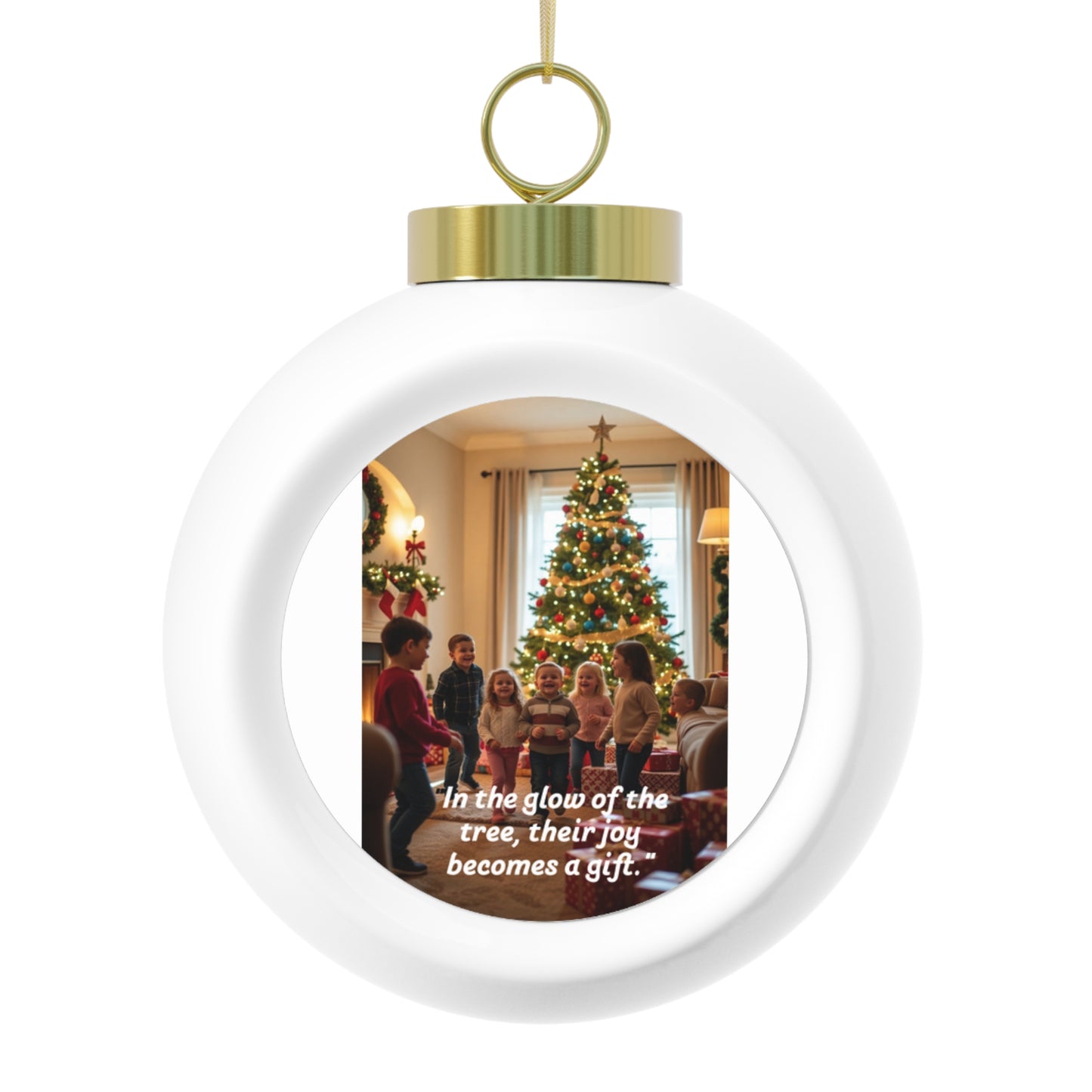 Festive Christmas Ball Ornament, Holiday Décor, Christmas Tree Decoration, Personalized Ornament, Gift for Family, Joyful Keepsake
