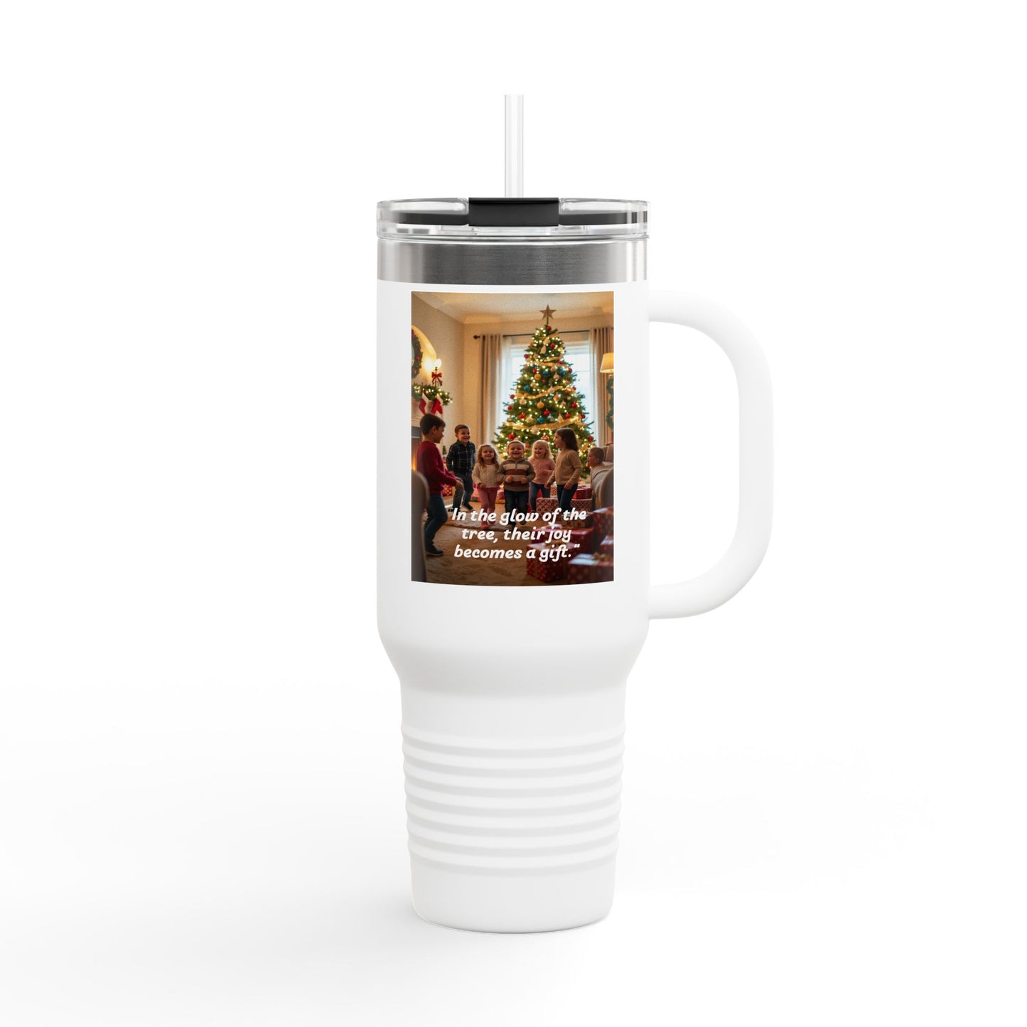 In the glow of the tree, their joy becomes the gift