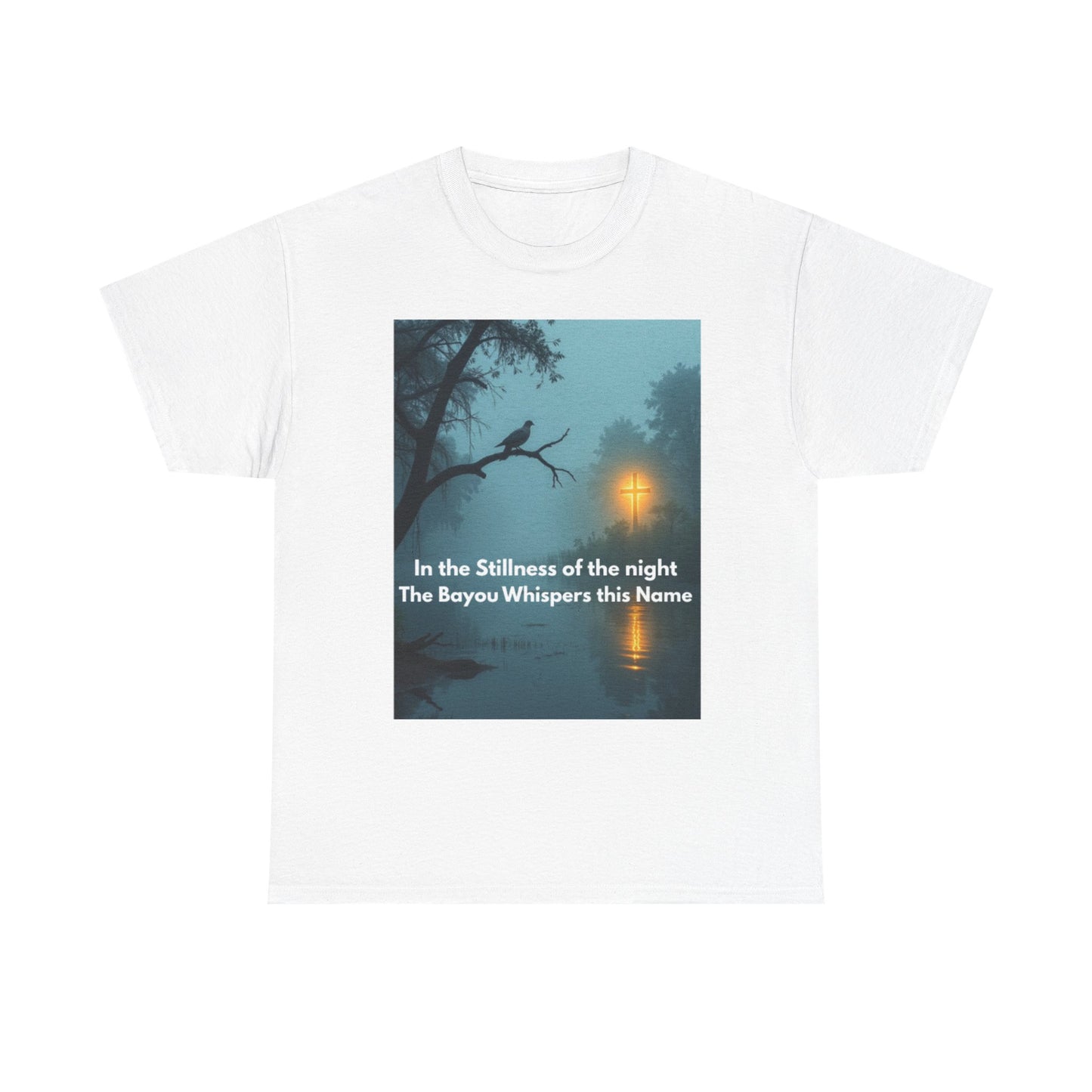 Bayou Night Tee — "In the Stillness of the Night The Bayou Whispers its Name" Graphic Shirt
