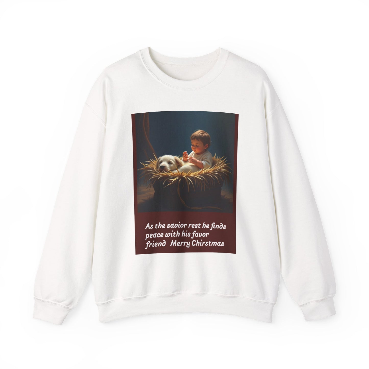 Merry Christmas Inspirational Sweatshirt, Cozy Gift, Unisex Pullover, Holiday Apparel, Faith-Based Clothing, Comfortable Layering 218