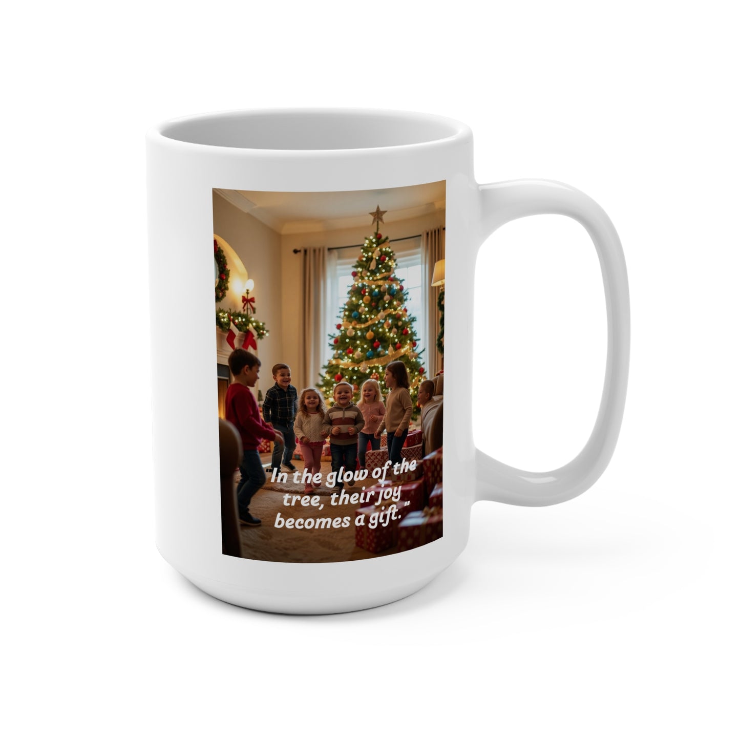 In the glow of the tree, their joy become their gift