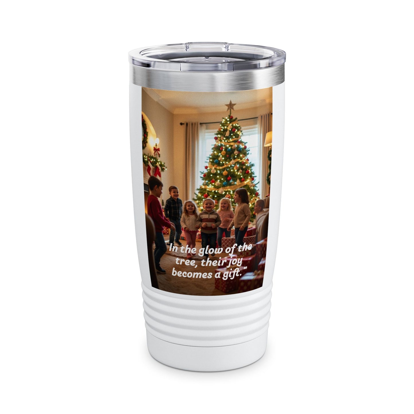 Christmas Scene Tumbler, 20oz Travel Mug, Holiday Gift, Family Gathering Cup, Joyful Memories Drinkware  334