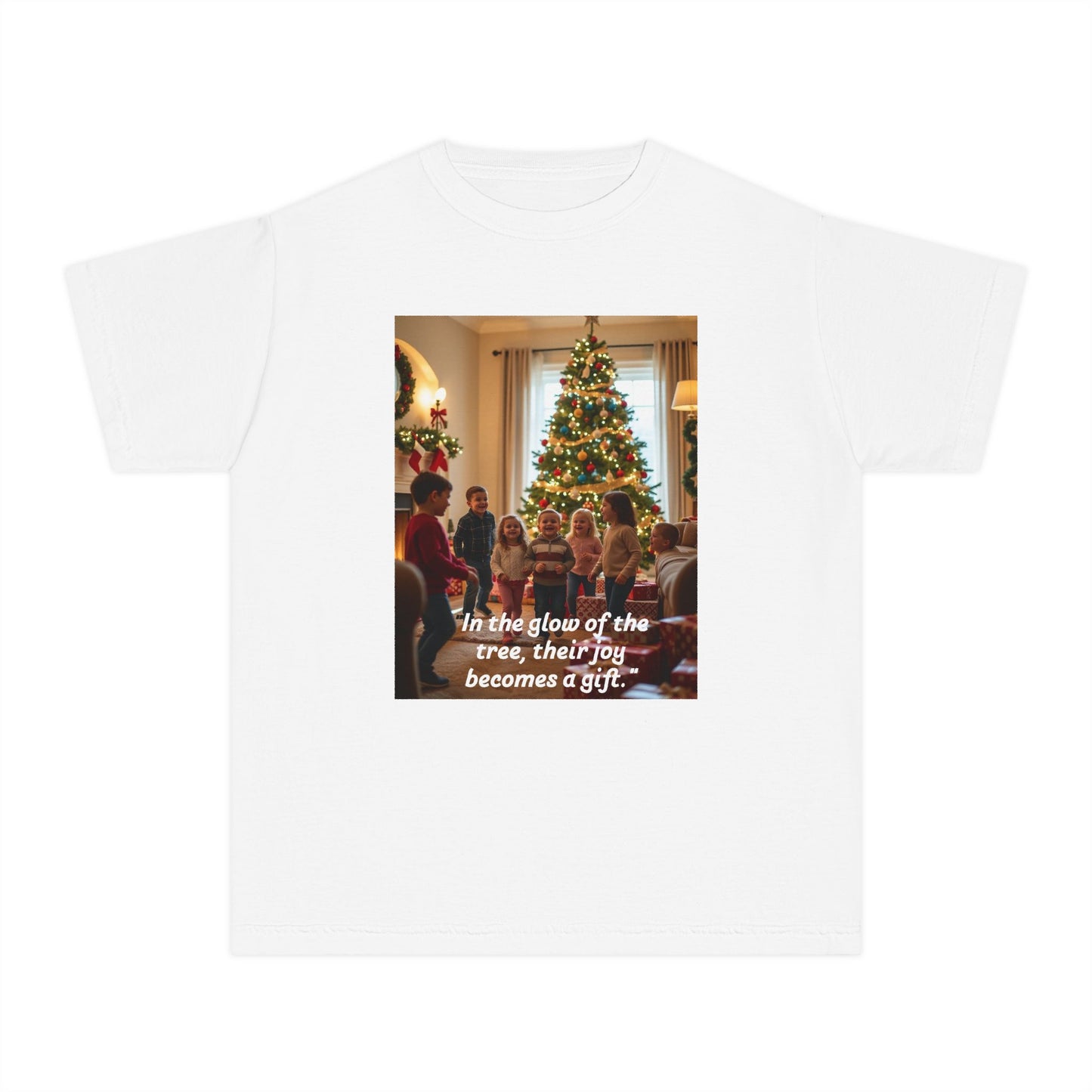 Christmas Youth Midweight Tee, Holiday Gift Shirt, Family Gathering Tee, Seasonal Wear, Festive Joy Apparel