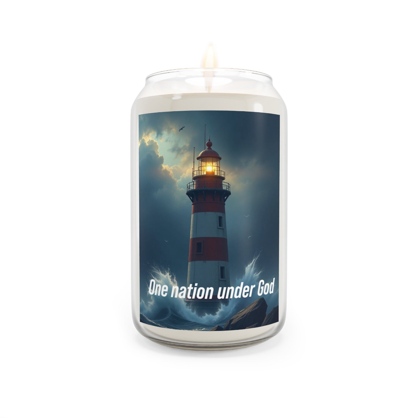 Lighthouse "One Nation Under God" Scented Soy Candle — 13.75 oz