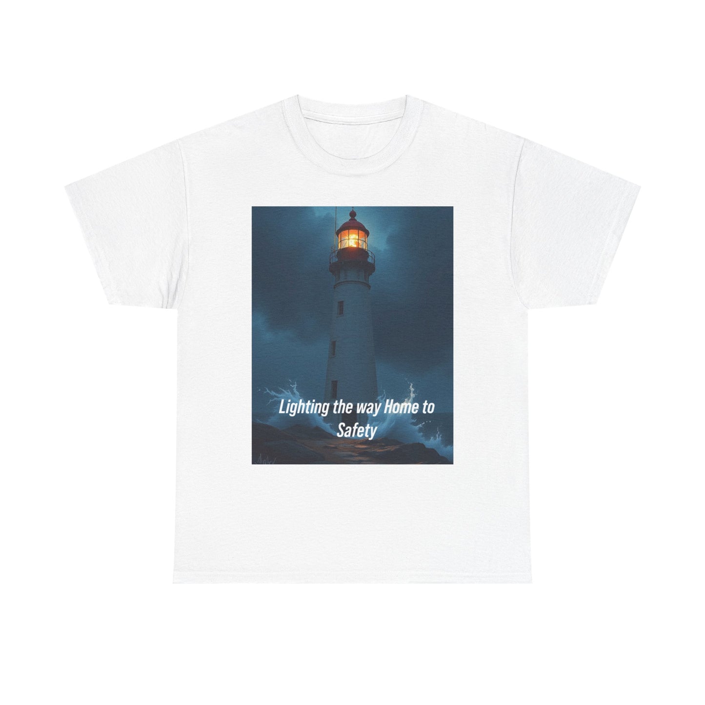 Lighthouse Graphic Tee — "Lighting the Way Home to Safety"