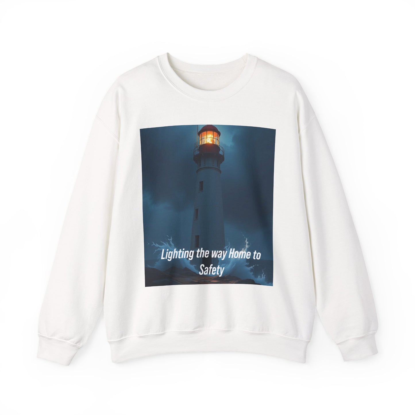 Lighthouse Crewneck Sweatshirt – "Lighting the Way Home to Safety"