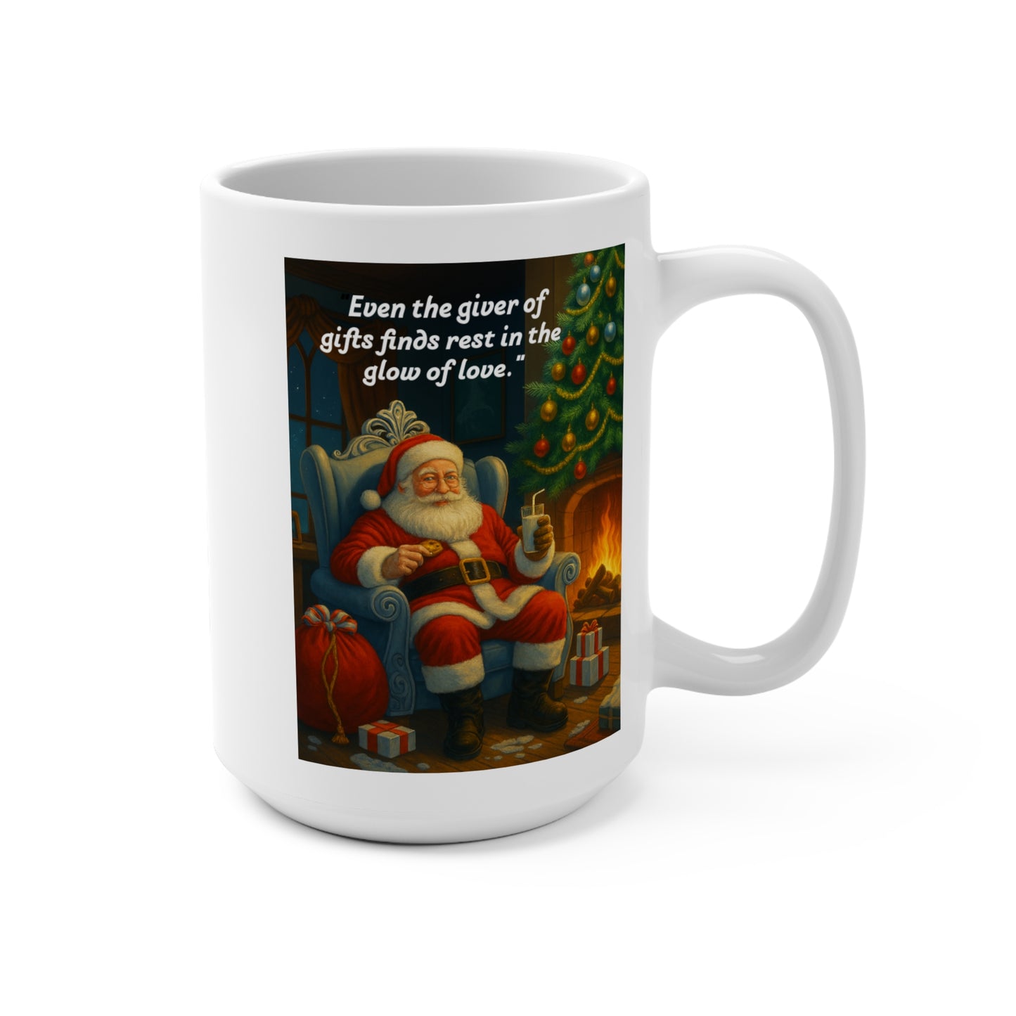 Cozy Santa Holiday Mug 15oz | Perfect for Christmas, Gift Ideas, Winter Decor, Hot Cocoa, Festive Beverage  307