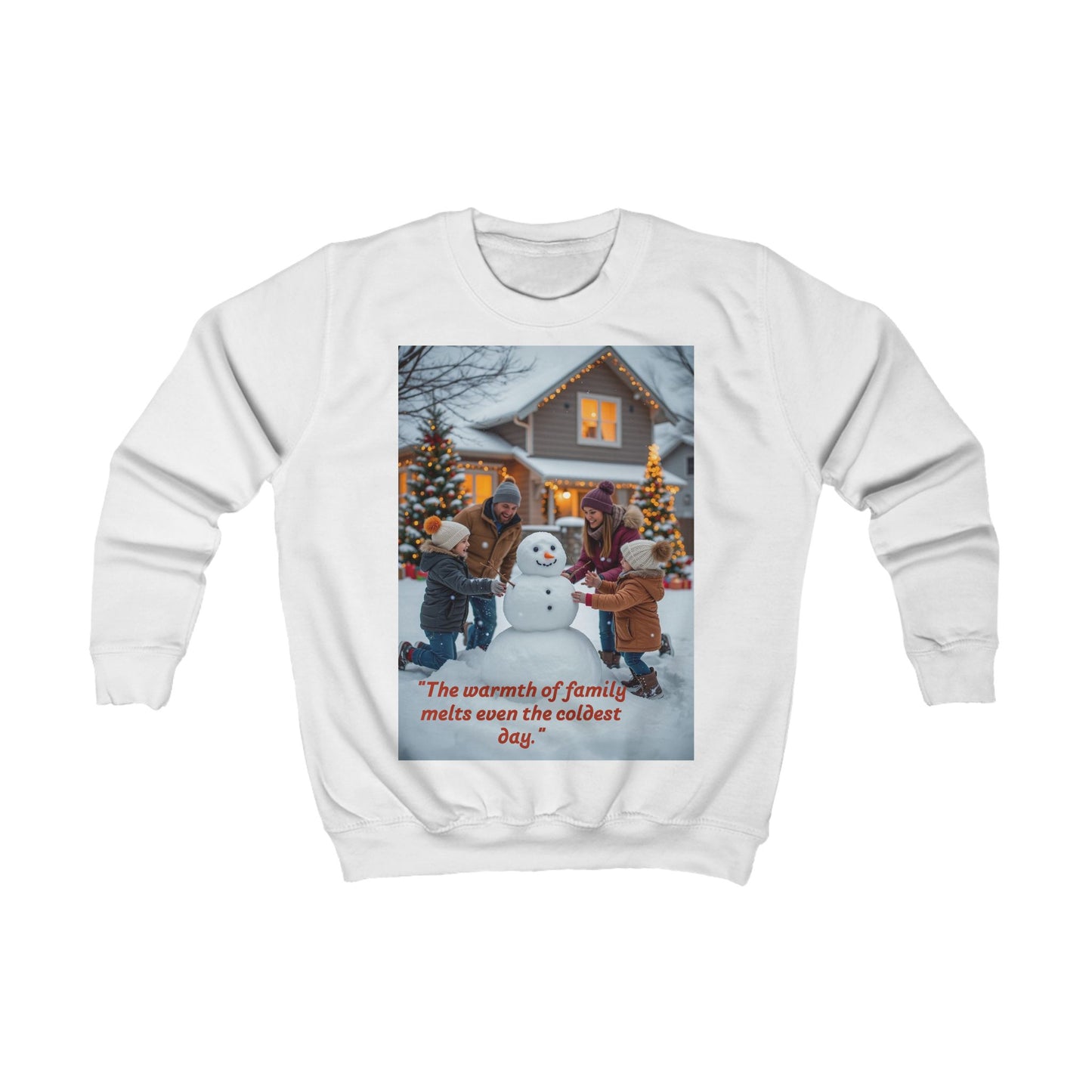 Warmth of Family Kids Sweatshirt, Cozy Holiday Sweatshirt, Winter Gift for Kids, Christmas Apparel, Family Gatherings