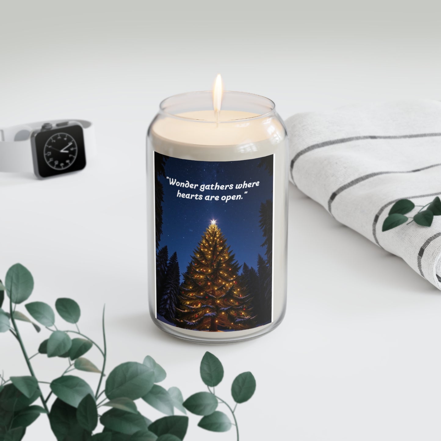 Scented Soy Candle - 'Wonder Gathers Where Hearts Are Open' | Cozy Home Decor, Relaxation Gift, Christmas Gift, Aromatherapy Candle, [...]154