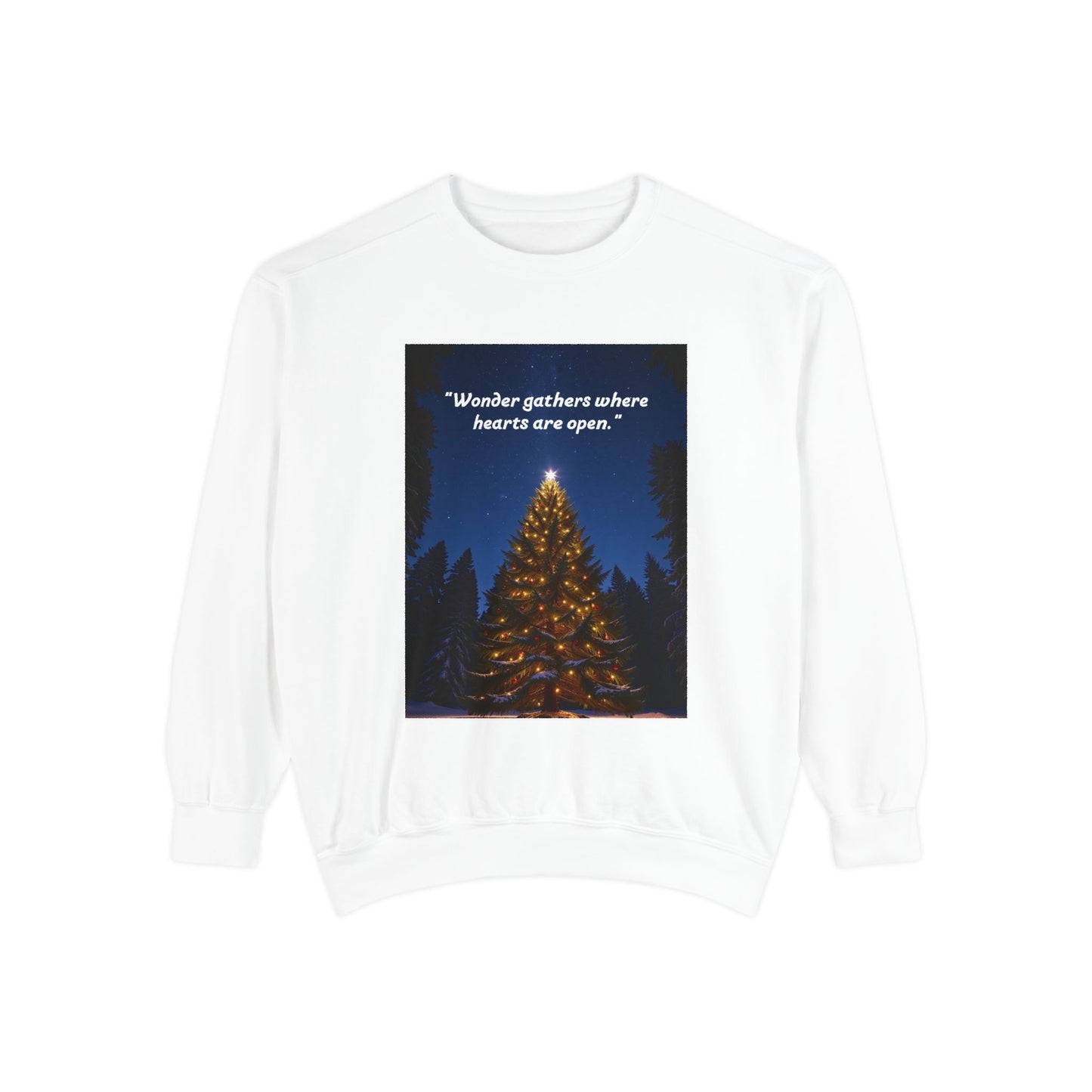 Cozy Holiday Sweatshirt with Inspirational Quote