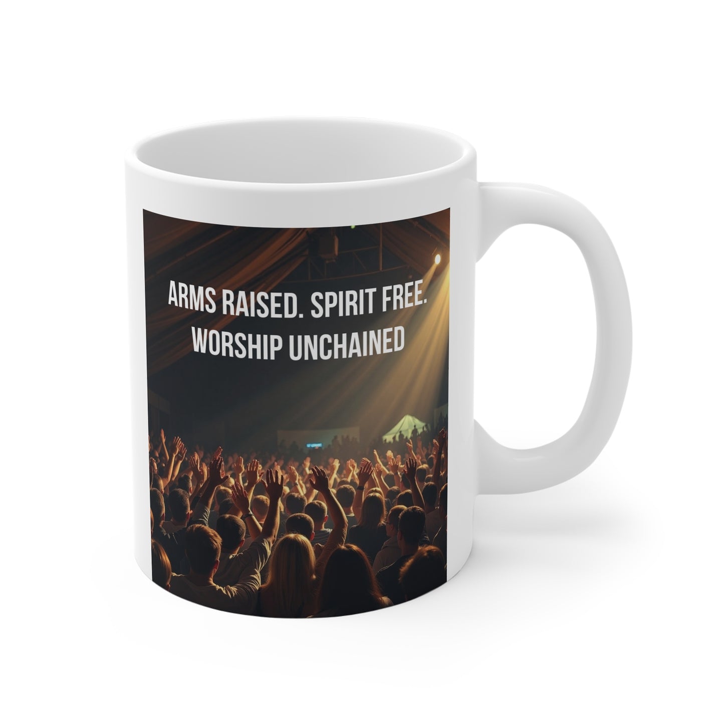 Concert Crowd Coffee Mug – Live Music Fan 11oz White Mug